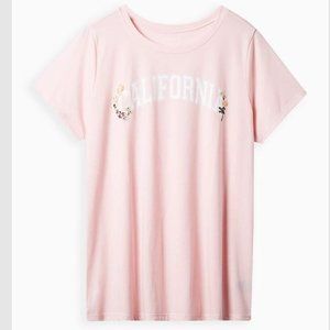 Torrid Size 3X 22-24 Everyday Tee - Signature Jersey California Pink